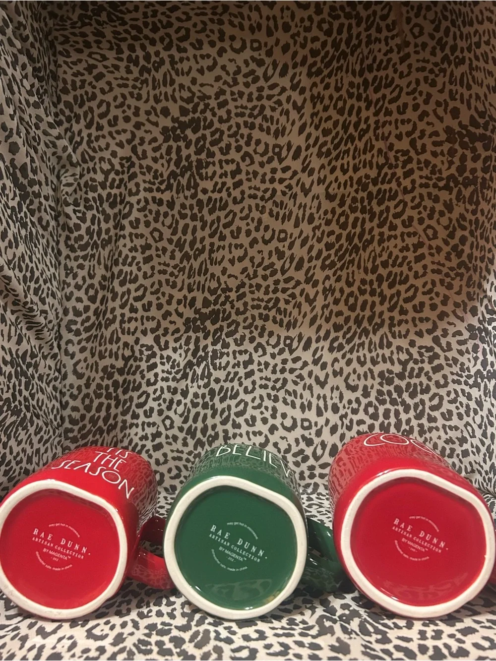Rae Dunn Ceramic “Believe-Tis the Season-Cocoa” Holiday Mugs